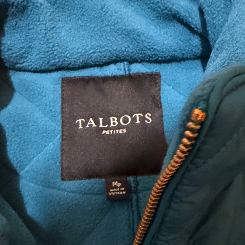 Talbots Diamond Quilted Fleece Lined Vest - Picture 6 of 7